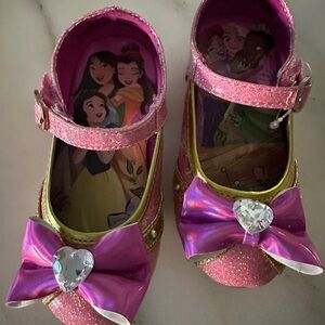 Pink and Gold Glitter Princess Shoes